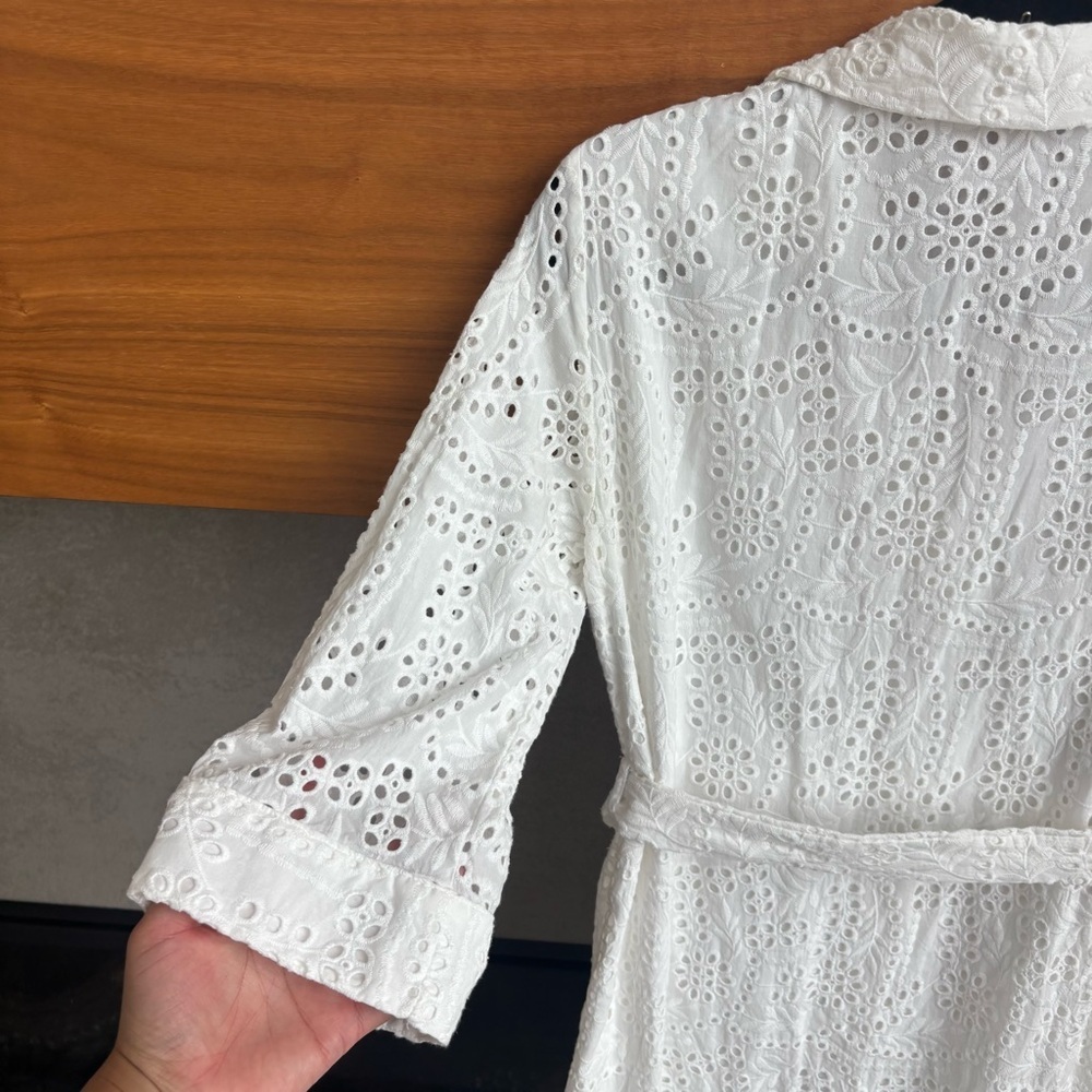 Zara Cutwork Embroidery Midi Dress, Size S - Picture 13 of 13